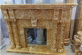 Hand carved outdoor Marble Fireplace