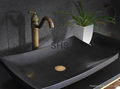 Modern Stone Black And White Bathroom Sink 