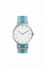  china factory simple wholesale nylon strap ladies watch men 