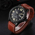 New arraving genuine leather miyota quartz men watches custom your logo  1