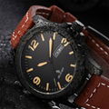 New arraving genuine leather miyota quartz men watches custom your logo  2