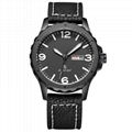 New arraving genuine leather miyota quartz men watches custom your logo  4