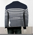 Men's V neck Striped Sweater 2