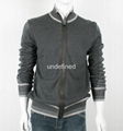 Light Weight Full Zip Grey Knit Cardigan For Men 1