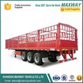 Top  quality Maxway  3 axle cargo delivery Side wall fence  semi truck  trailer 1