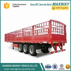 Top  quality Maxway  3 axle cargo delivery Side wall fence  semi truck  trailer