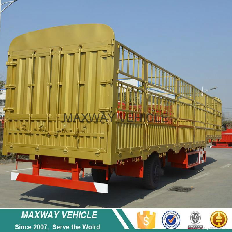 Top  quality Maxway  3 axle cargo delivery Side wall fence  semi truck  trailer 4