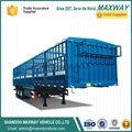 China triple axle cargo goods transport fence truck trailer for Sale 2