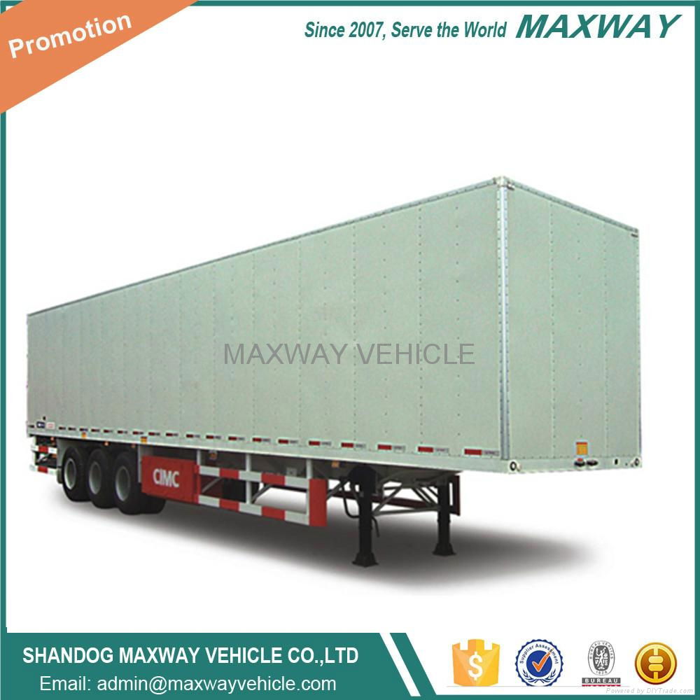 2017 China new 3axle Enclosed Fence cargo truck Semi trailer for sale 2