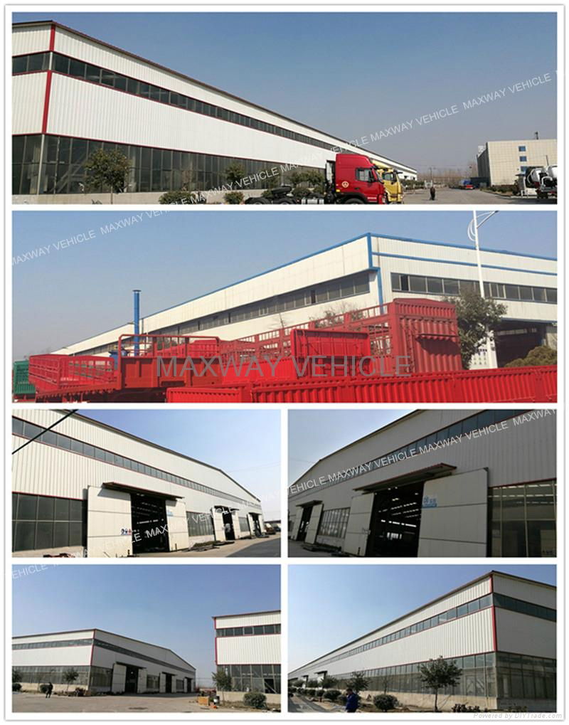 2017 China new 3axle Enclosed Fence cargo truck Semi trailer for sale 4