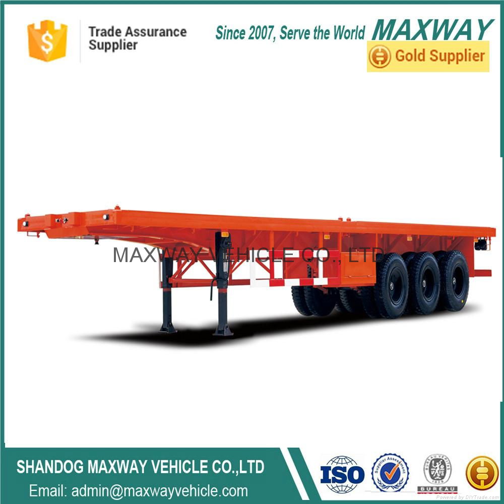 China High Quality Container  Cargo Flatbed Semi Truck Trailer Sale price 2