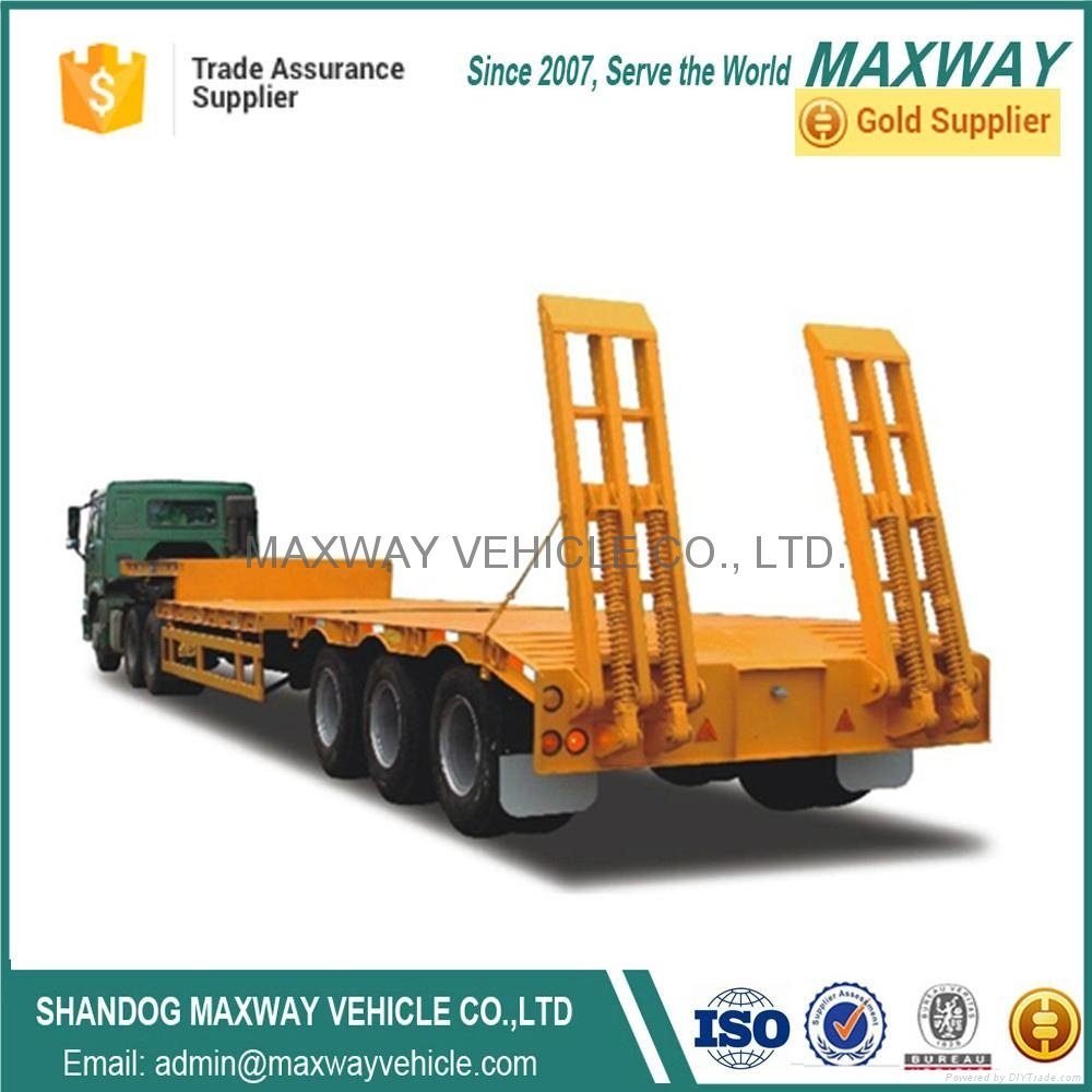  High quality Heavy Machine Lowbed Fuwa Axle semi truck trailer 2