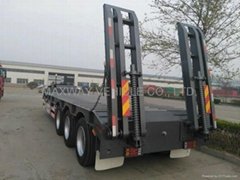 China brand 3axle 4axle Lowbed semi truck trailer sale price