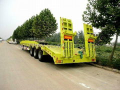China Top Brand Heavy Machine Carrier Lowbed Semi Truck Trailer 