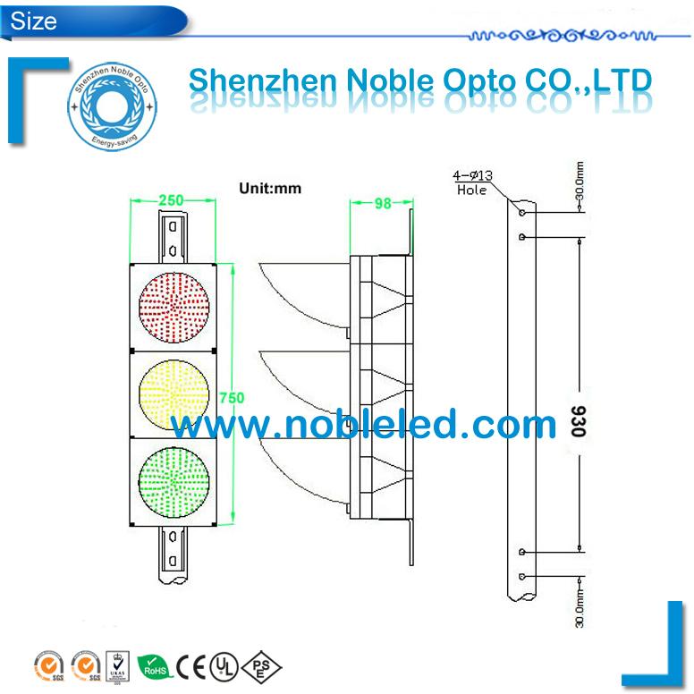 200mm 3 aspects led traffic signal  light with CE&ROHS certifited   3