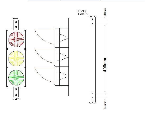 Attrative design 100mm Mini Led Signal Lights for Parking Lot 4