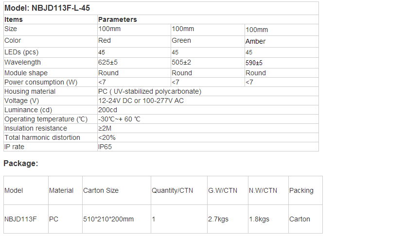 Attrative design 100mm Mini Led Signal Lights for Parking Lot 3