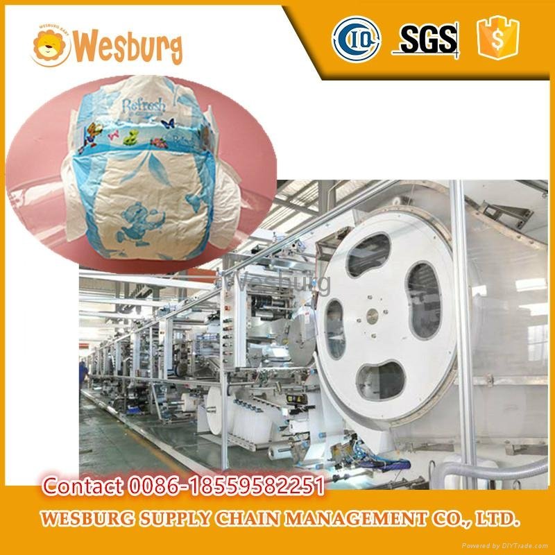 Wholesler best selling disposable baby diaper machine price