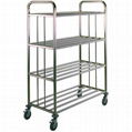 Kitchen Distribution Open Stacking Trolley with Side Protection for Insulated Tr