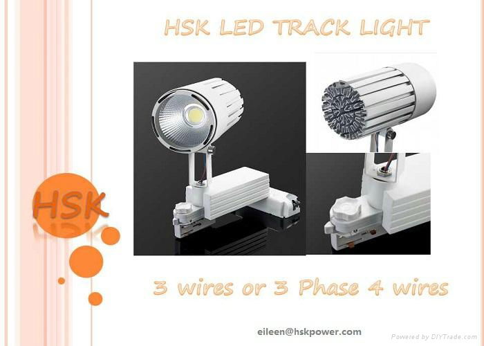 3 Phase 4 Wires 45w Cob Led Track Light For Exhibition Hall Shope