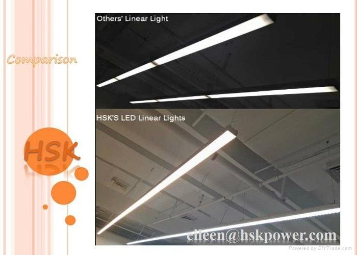 Seamless Linkable Suspended Led Linear Lighting For Supermarket And Office 2