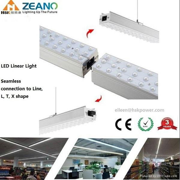 High Power Linear Led Ceiling Lights Epistar Chip Linear Office Lighting Endle