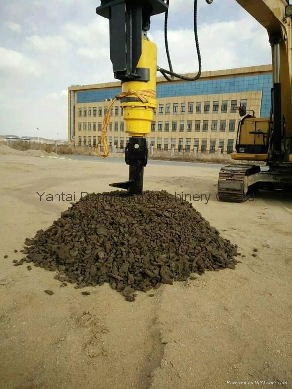 Excavator attachment hydraulic earth drill 1200mm earth auger 3