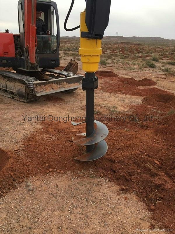 Excavator attachment hydraulic earth drill 1200mm earth auger 5