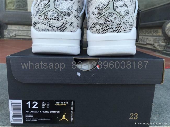Authentic      Air Jordan 4 Premium Snakeskin shoes free shipping hot shoes AJ4  4