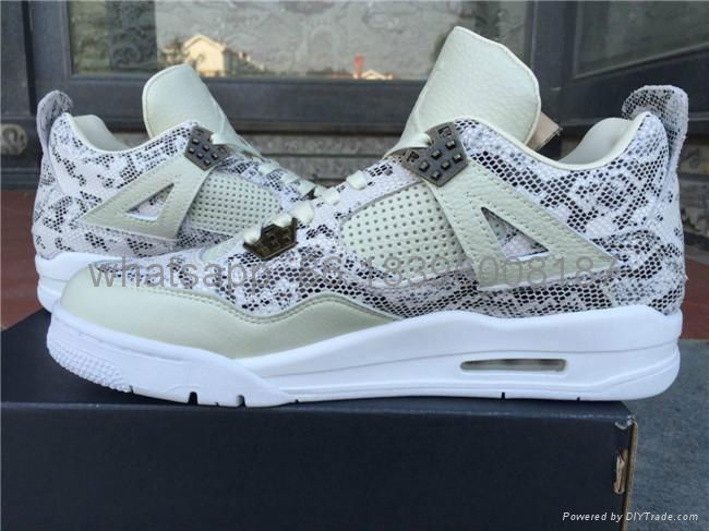 Authentic      Air Jordan 4 Premium Snakeskin shoes free shipping hot shoes AJ4  5