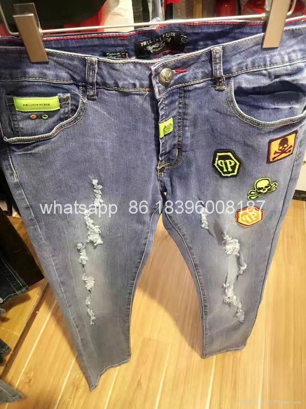 Wholesale top quality  Philipp Plein replica jeans pants sweatpants Men Trousers 3