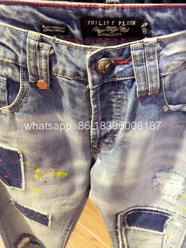 Wholesale top quality Philipp Plein replica jeans pants sweatpants Men ...