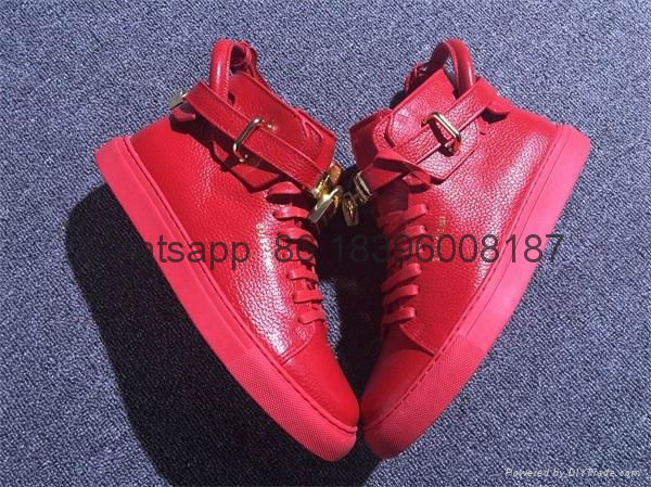 Factory wholesale Buscemi high top quality sheepskin leather shoes sneakers 3