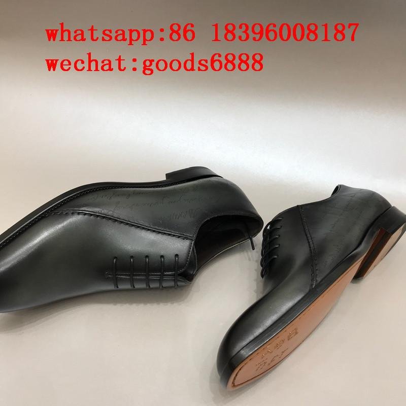 wholesale top berluti style best Handmade mens shoes in cowhide leather shoes 5