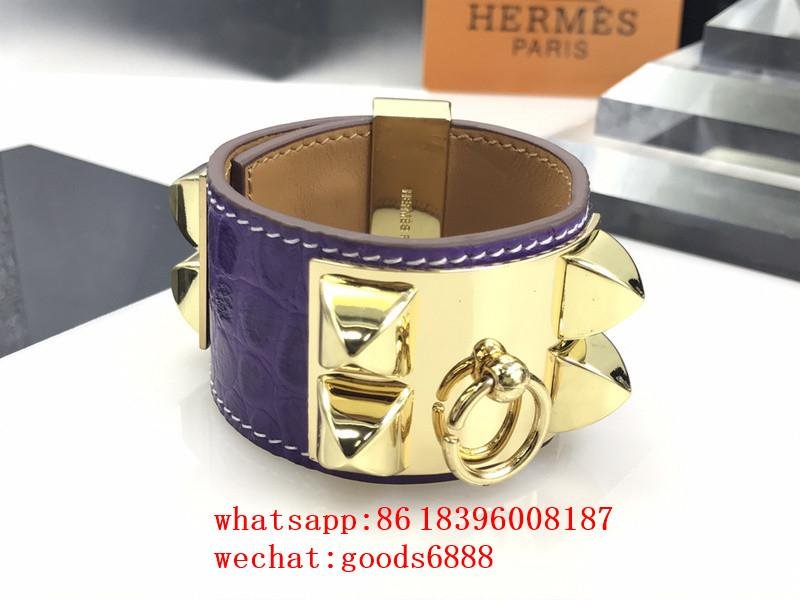 Wholesale Newest Leather Louis Vuitton jewelry Lv Shield Studded Bracelet bangle (China Trading ...