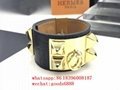 Wholesale Newest Leather Louis Vuitton jewelry Lv Shield Studded Bracelet bangle