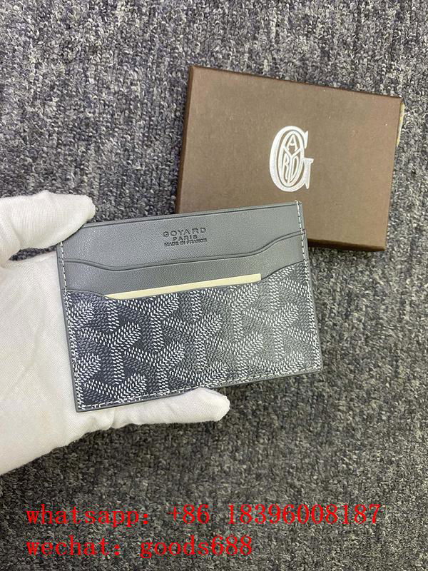 original quality Goyard Card bag, real leather card card wallet top replica 2