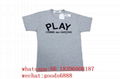 wholesale real best quality CDG PLAY Half Heart Short Sleeve T-shirt clothes