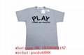 wholesale real best quality CDG PLAY Half Heart Short Sleeve T-shirt clothes 3
