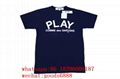 wholesale real best quality CDG PLAY Half Heart Short Sleeve T-shirt clothes