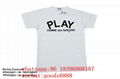 wholesale real best quality CDG PLAY Half Heart Short Sleeve T-shirt clothes