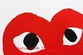 wholesale real best quality CDG PLAY Half Heart Short Sleeve T-shirt clothes 2