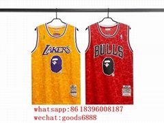 original BAPE NBA jersey Los Angeles Lakers Mens NBA Retro shirt stitched Jersey (Hot Product - 2*)