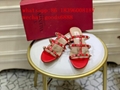 Wholesale valentino 1:1 quality high-heeled shoes women sandals hot sale slipper