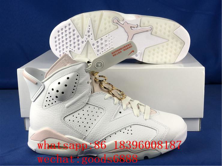 wholesale 2021 original Air Jordan 6 WMNS “Gold Hoops” basketball sports shoes 4