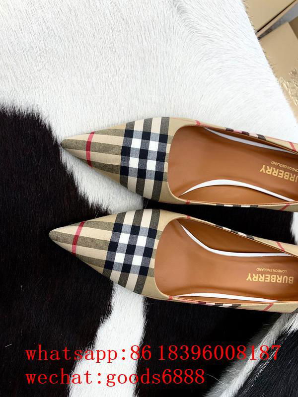 Wholesale newest model original 1:1 best quality Burberrty women High heel shoes 4