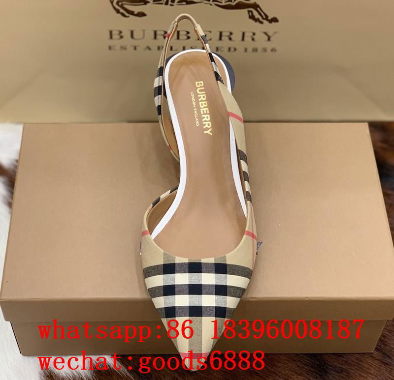 Wholesale newest model original 1:1 best quality Burberrty women High heel shoes 5