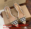 Wholesale newest model original 1:1 best quality Burberrty women High heel shoes