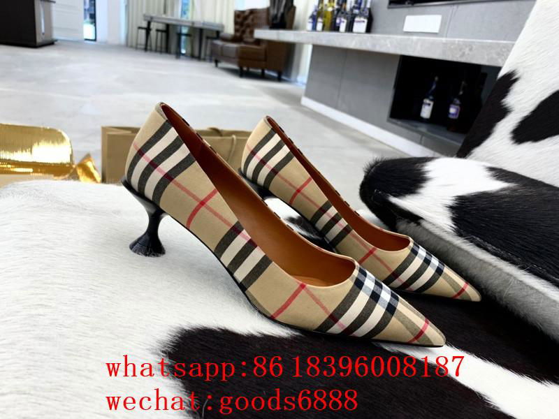 Wholesale newest model original 1:1 best quality Burberrty women High heel shoes