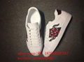 wholesale authentic real original best Gucci Bee real leather shoes sneakers